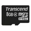 MicroSDHC-kortti Transcend 8GB Class 4 TS8GUSDC4