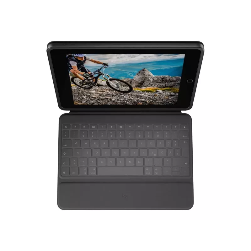 Logitech Rugged Folio - QWERTY - espanja - 1,8 cm - 1,2 mm - Apple - iPad (10. sukupolvi) malli: A2696 - A2757 - A2777