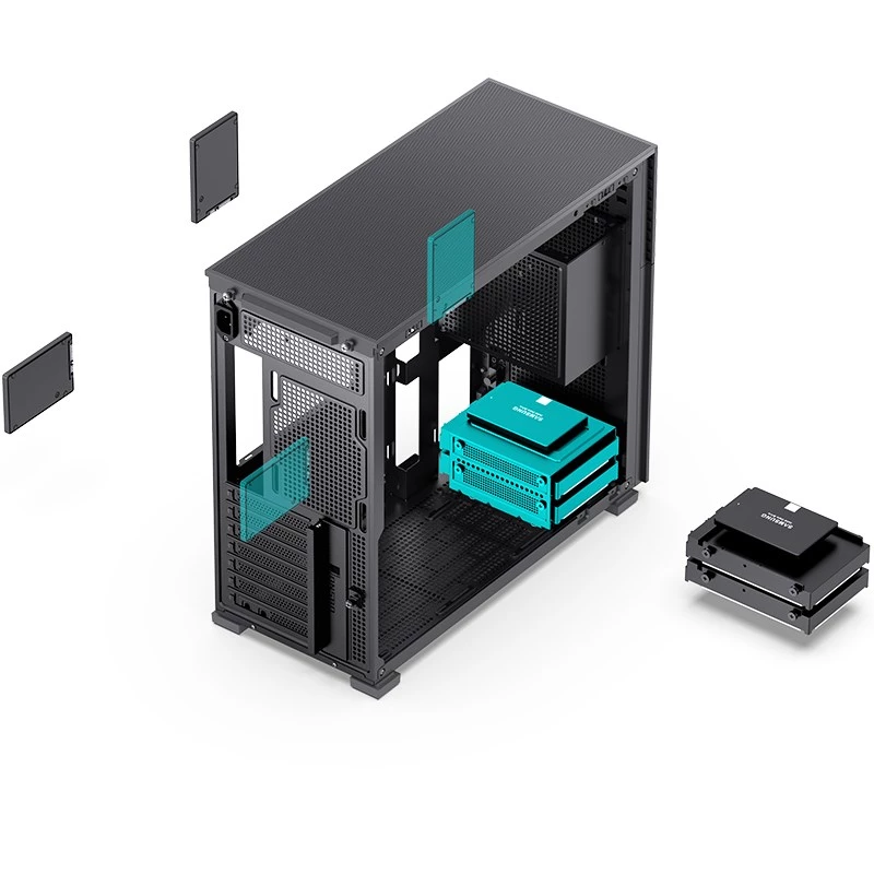 Tietokonekotelo Jonsbo D41 MESH Midi Tower musta