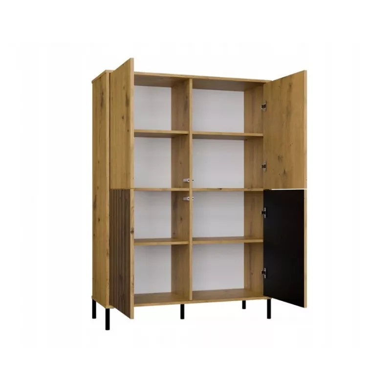 KAMARO 4DK ohut/SYVÄ tammi ARTISAN VITRIINIKAAPPI