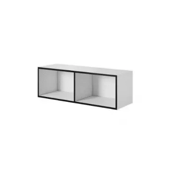Cama Meble säilytyskaappi ROCO RO2 1120×370×370 mm avoin valkoinen/musta lattialle sijoitettava