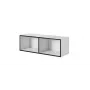 Cama Meble säilytyskaappi ROCO RO2 1120×370×370 mm avoin valkoinen/musta lattialle sijoitettava