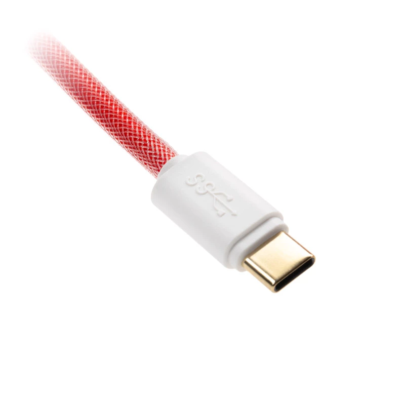 Ducky Premicord USB-kaapeli 1,8 m USB A USB C pinkki