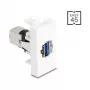 Keystone-moduuli DELOCK 90910 – litteä USB-A-liitäntä, valkoinen, 45×22,5×42,6 mm