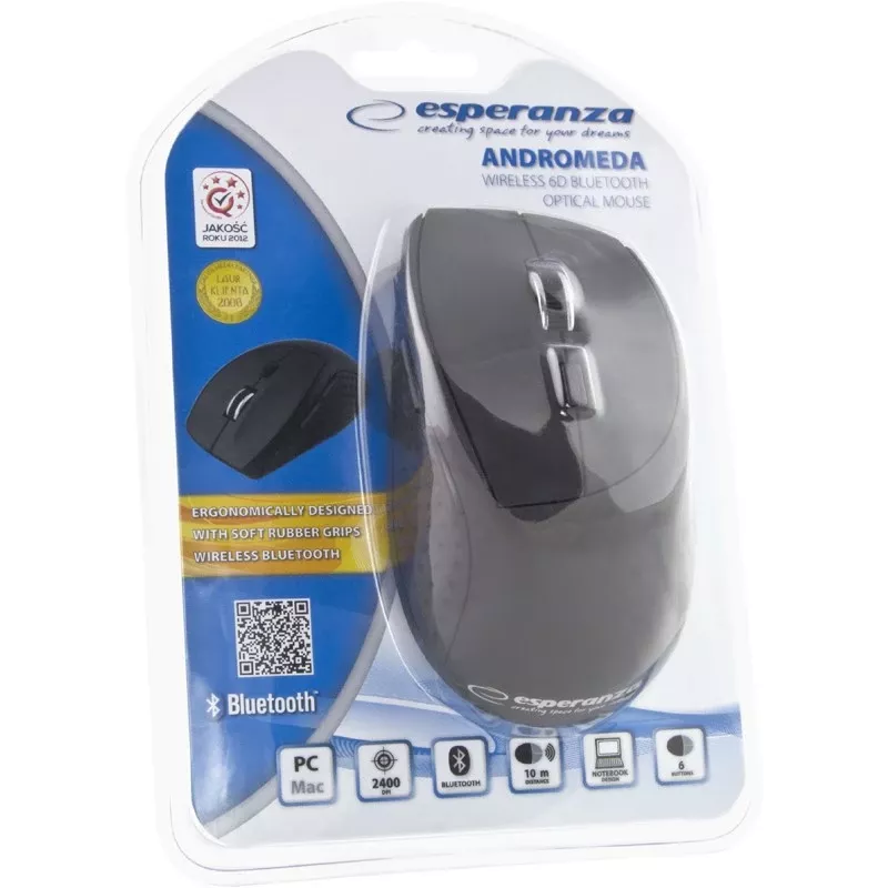 Esperanza EM123K hiiri oikeakätisille Bluetooth 2400 DPI