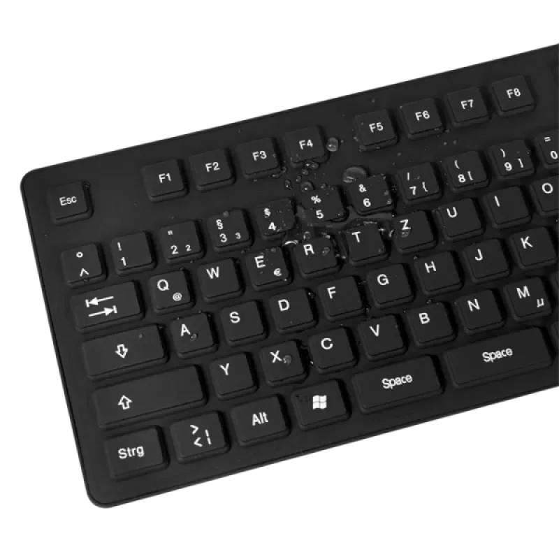Näppäimistö LogiLink ID0019A universaali USB QWERTZ saksa musta
