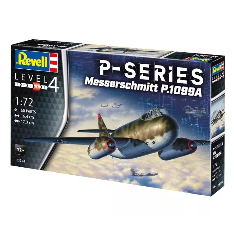 Muovimalli lentokone REVELL Messerschmitt P.1099A-P-SER mittakaava 1/72