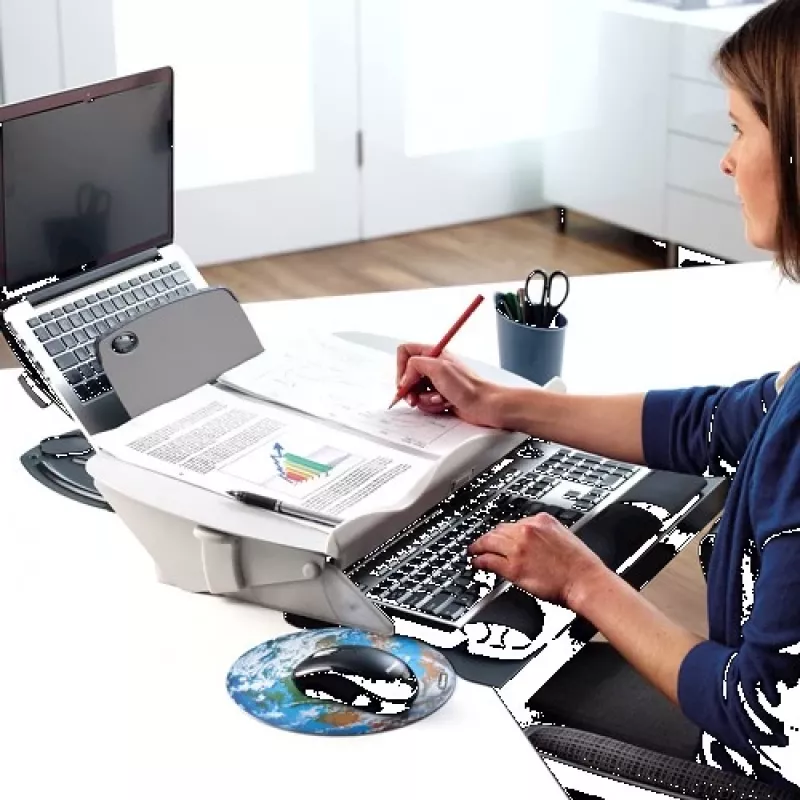Fellowes Easy Glide kirjoitus-/asiakirjateline - mallipidike - harmaa, musta (8210001)