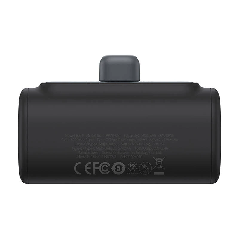 Varavirtalähde Baseus Compact (IP Edition) 20W USB-C pikalataus 5000mAh Cluster musta