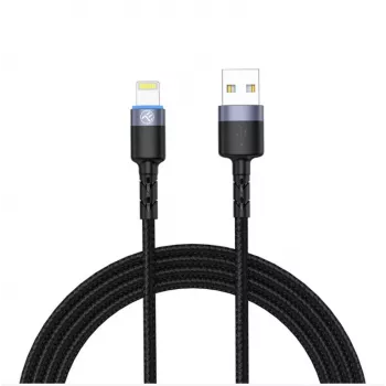 USB-Lightning-datakaapeli Tellur 1,2 m nailon punottu musta