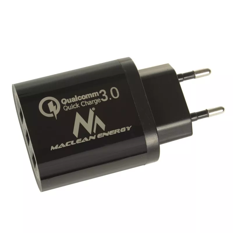 USB-seinälaturi MACLEAN MCE479B — 3x USB-liitäntää, 18W kokonaisteho, kompakti