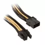 SilverStone PCI-8-pin-PCIe-6+2-pin-kaapeli, 250 mm – musta/kulta