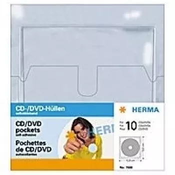 HERMA CD/DVD-taskut 129x130 mm 10 taskua