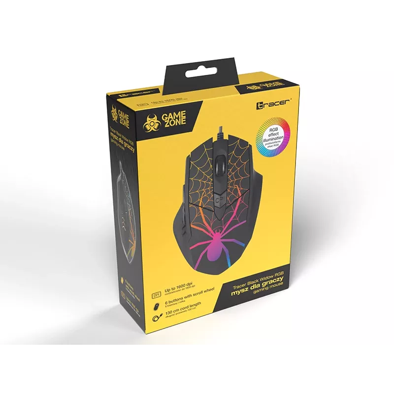 Hiiri GAMEZONE musta Widow USB