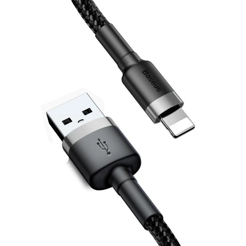 Baseus Cafule USB Lightning kaapeli 2A 3m (musta+harmaa)
