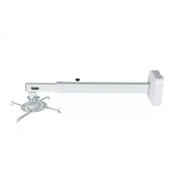 Seinäteline AVTEK WallMount Next 1200 — teräs, valkoinen, teleskooppinen, 360° kääntyvä, kallistettava ±42°, max. kuormitus 20 kg