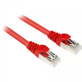 Verkkokaapeli RJ45 uros > RJ45 uros CAT.6 S/FTP (punainen, 1,5 metriä)
