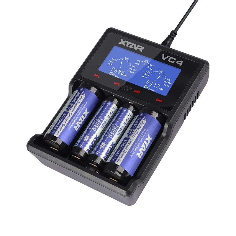 XTAR VC4 kotitalousakkujen USB-laturi