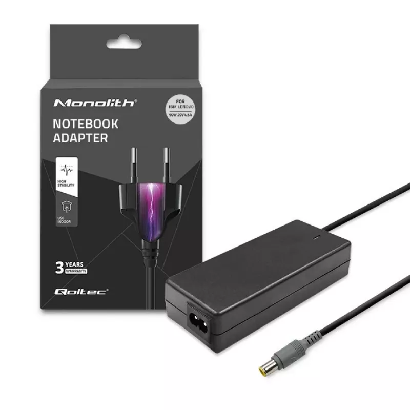 Qoltec 50093 virtalähde/adapteri 90 W musta