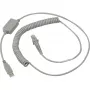 Datalogic USB-kaapeli, spiraalimainen USB-liitäntäkaapeli, spiraalimainen, harmaa, 2 m, sopii kaikkiin käsiskannereihin (90A051922)