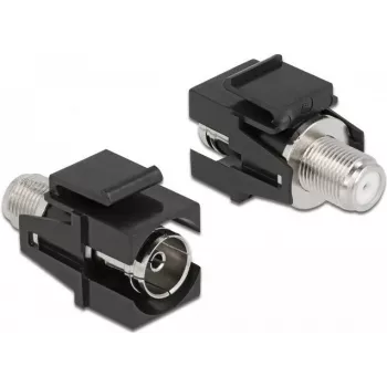 Keystone-moduuli IEC-naaras - F-naaras musta DeLOCK 86855
