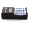 Akkulaturi everActive NC450B — 4 kennon AAA-laturi, 110/230V AC, musta