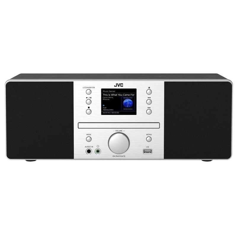 JVC RD-E874B All-in-One-äänijärjestelmä, Internet/DAB+/FM-radio, CD, Bluetooth, 20 W, musta