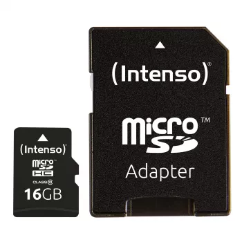 MUISTI MICRO SDHC 16GB C10/W/ADAPTER 3413470 INTENSO