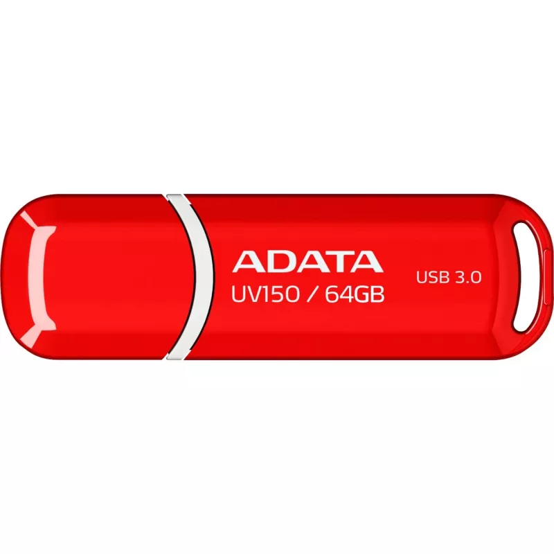 USB-muistitikku ADATA DashDrive UV150 64 GB, USB Type-A 3.2 Gen 1, punainen, liukukansirakenne