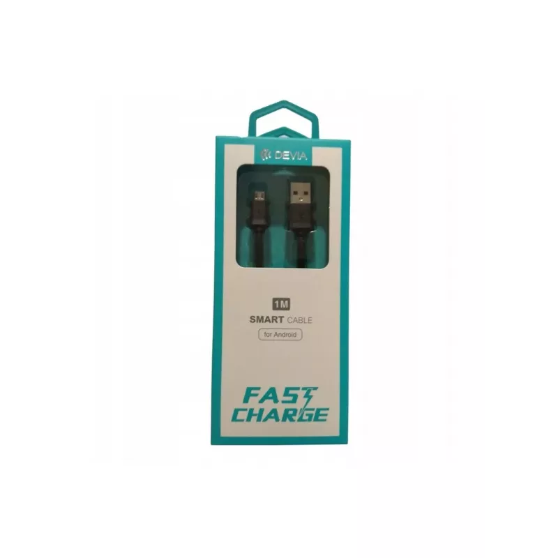 USB-latauskaapeli Devia Micro Smart Series V2 5V 2,1A 1 m, musta