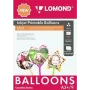 Lomond mustesuihkutulostettavat ilmapallot A3+, 9 arkkia (pallo/sydän/tähti) kaksipuolinen