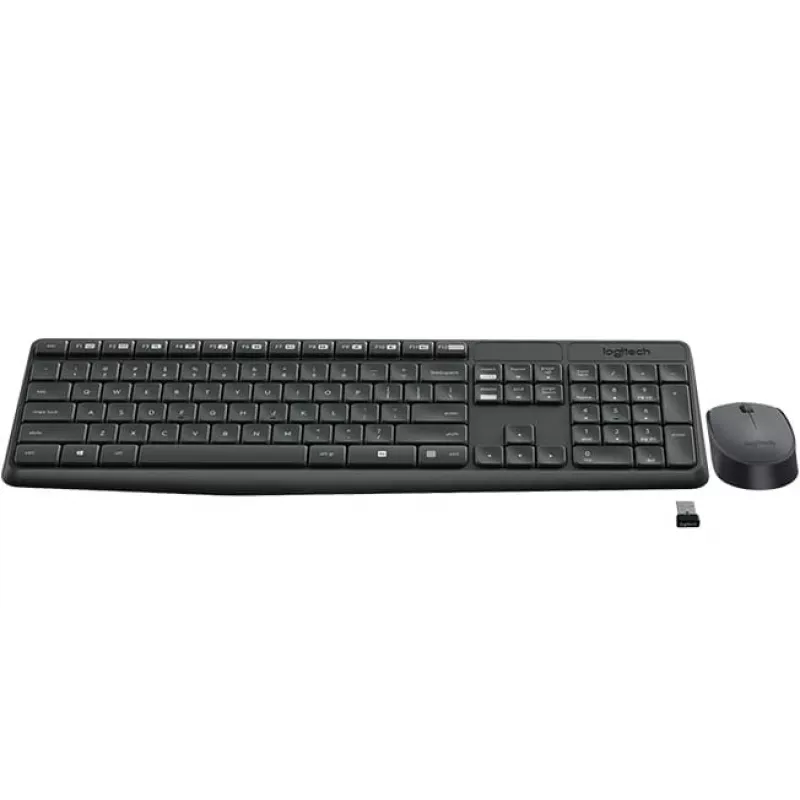 Logitech MK235 - näppäimistö-hiiri-sarja - langaton - 2,4 GHz - portugali