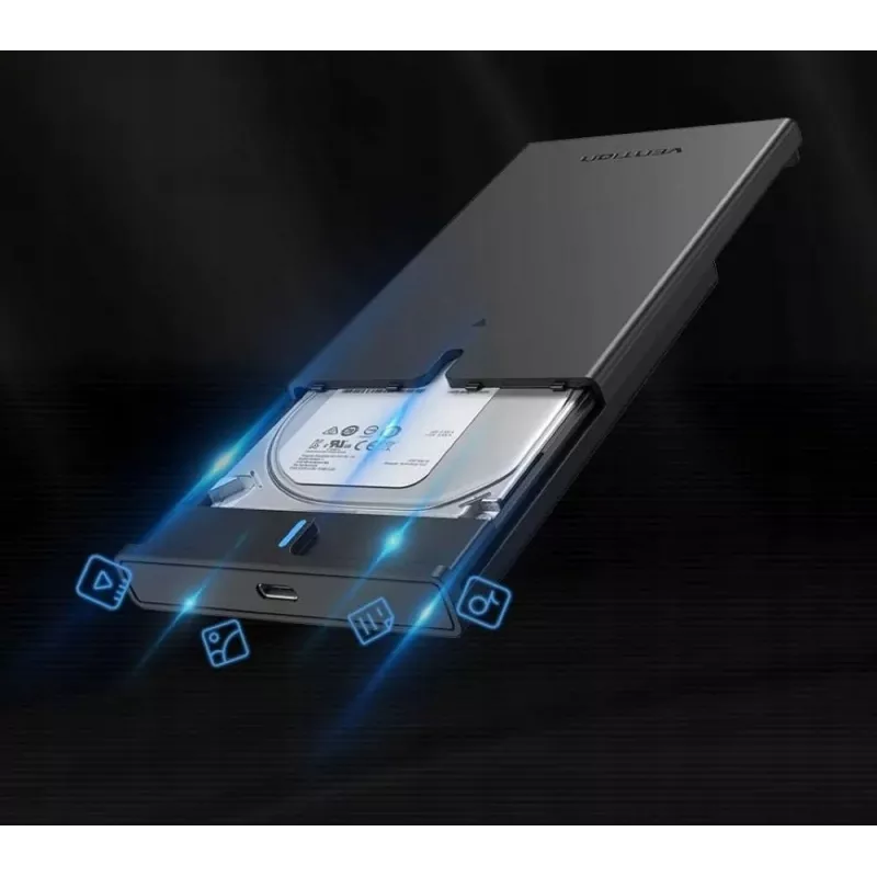 Vention SATA 2,5 tuuman USB 3.1 -kiintolevykotelo