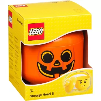 LEGO Storage Head kurpitsa, pieni, säilytyslaatikko oranssi/musta