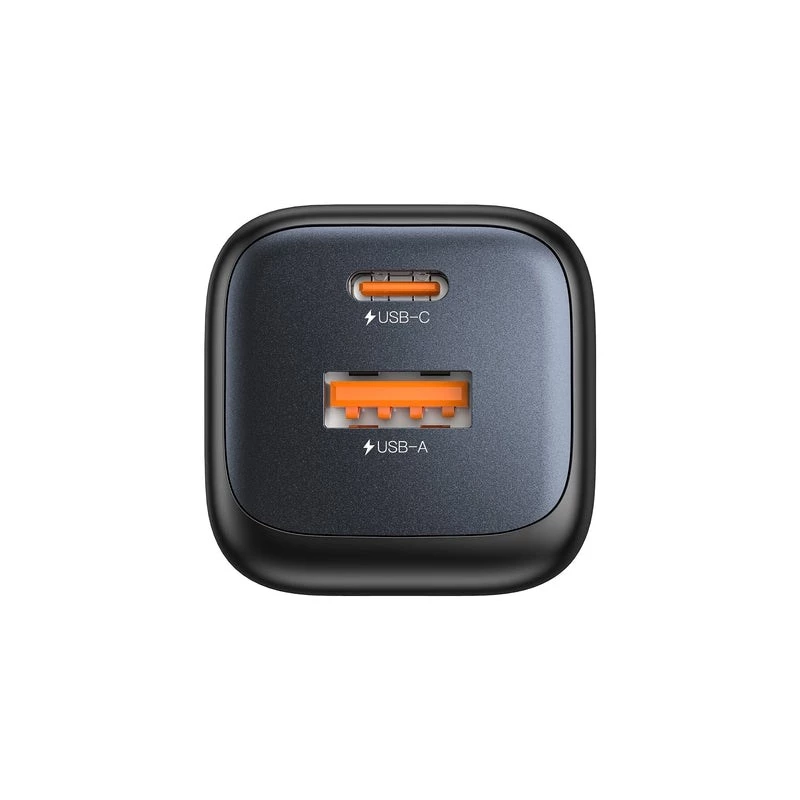 Seinälaaturi Unitek P1128ABK01-EU – 2-porttinen GaN USB‑C & USB‑A, yhteensä 20W, musta
