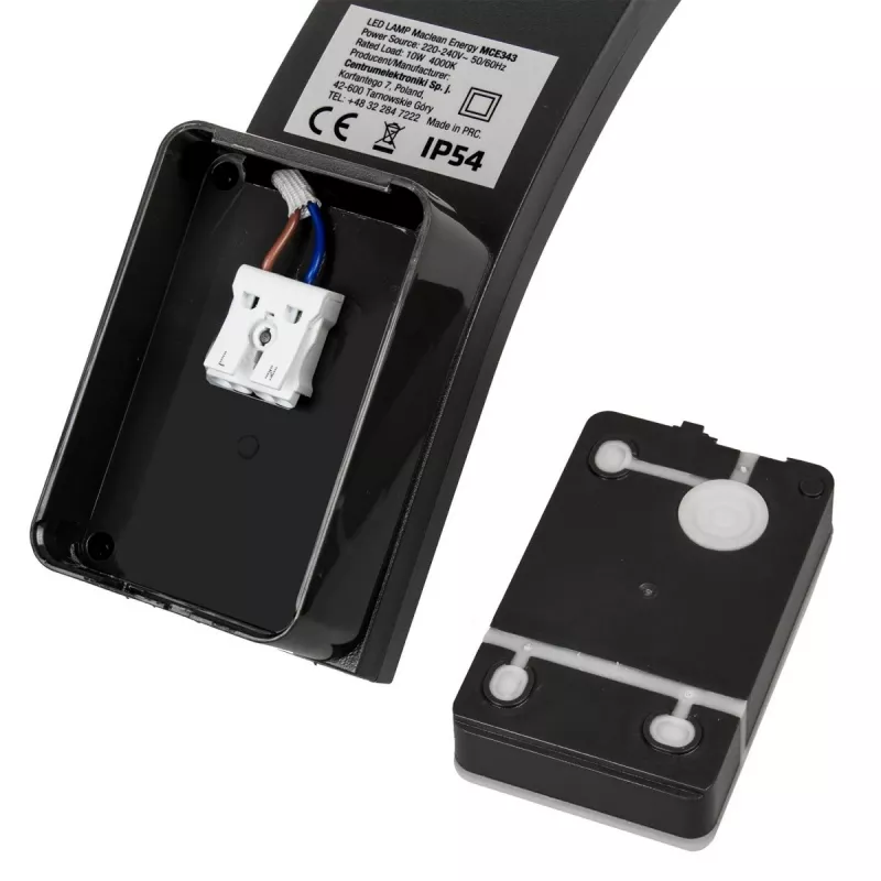 Seinävalaisin MACLEAN MCE343 LED moderni muotoilu, julkisivuvalaisin, malli MCE343 B