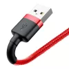 Baseus Cafule USB Lightning -kaapeli 2,4A 1m (musta + punainen)