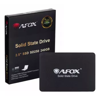 SSD 2,5 tuuman AFOX SD250-240GN 240 GB SATA III TLC, 555/510 MB/s, 75k/70k IOPS