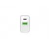 Verkkopikalaturi NATEC RIBERA 12V 20W USB-C PD 3.0 + USB-A Samsung AFC valkoinen