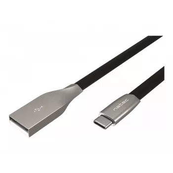 NATEC kaapeli USB-C/A 2.0 1 m prati 1 m musta metalli