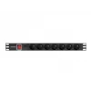LANBERG PDU-07E-0200-IEC-BK PDU 1U 10A 7 pistorasiaa ranskalainen 2m musta