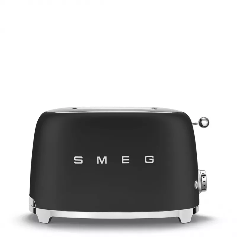 Leivänpaahdin Smeg 50's Style TSF01BLMEU 2 viipaletta musta ruostumaton teräs