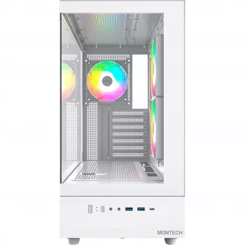 Montech XR Midi-Tower, Tempered Glass – valkoinen