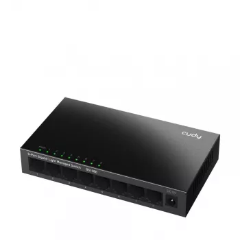 Hallittava kytkin Cudy GS108E 8-porttinen Gigabit Ethernet, 8x 10/100/1000 Mbps, metallikotelo, 16 Gbps kytkentä, IGMP & DHCP Snooping