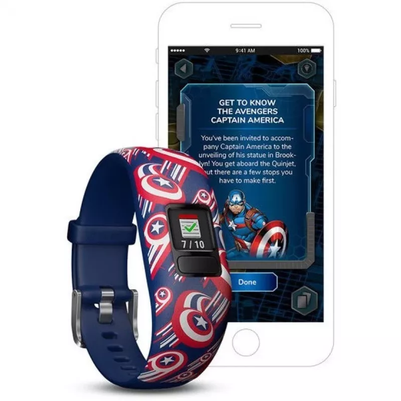 Garmin vivofit jr. 2 Marvel Captain America lasten aktiivisuusranneke