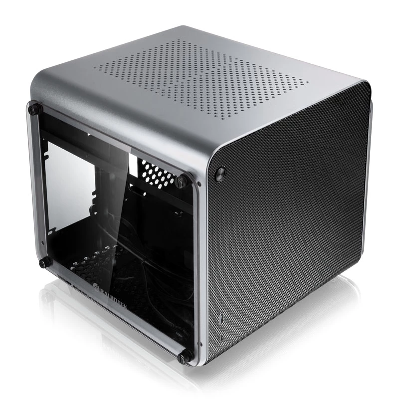 Tietokonekotelo Raijintek METIS EVO TG Mini-ITX-kotelo, hopea