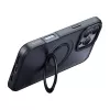 McDodo PC-4933 MagSafe-suojakotelo iPhone 16 Pro Max sisäänrakennetulla jalustalla, musta