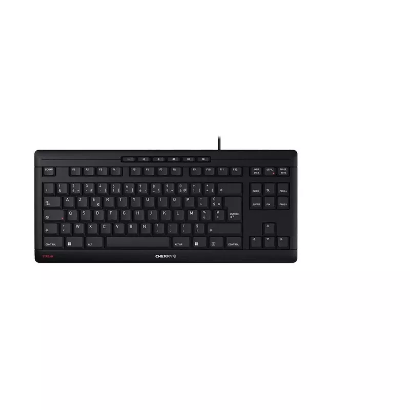 CHERRY STREAM TKL -näppäimistö USB AZERTY ranska musta johdollinen 94 näppäintä