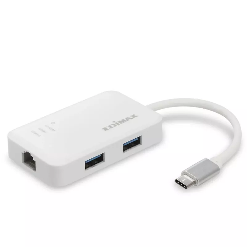 Edimax EU-4308 USB-C-keskitin, 3x USB 3.0 + Gigabit Ethernet