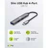 Goobay Slim 4-porttinen USB-keskitin, USB-C™–USB-C™/USB-A, USB 3.2 (74459)